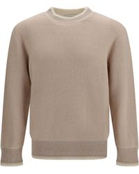 Laneus - Wool And Cashmere Crewneck Sweater - Lyst