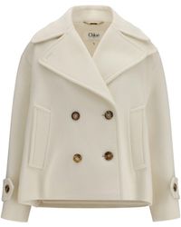 Chloé - Chloé Oversize Short Coat - Lyst