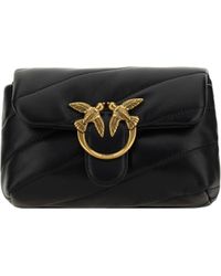Pinko - Love Baby Shoulder Bag Nero-Antique - Lyst