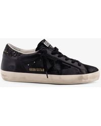 Golden Goose - Deluxe Brand Super-Star Classic With List Low-Top Sneakers With Suede Inserts And Glittered Detail - Lyst