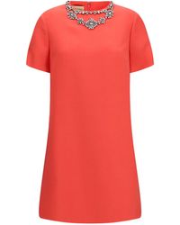 Valentino - Dress Crew-Neck - Lyst