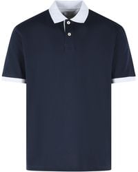 Eleventy - Cotton Polo Shirt - Lyst