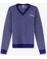 Dior - Dior Wool Sweater With Bicolor Pattern - Lyst