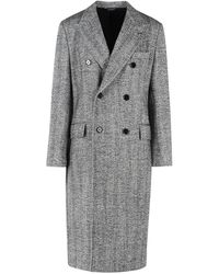 Dolce & Gabbana - Dolce & Gabbana 'Fantasia' Long Virgin Wool Coat - Lyst