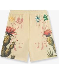 Barrow - Cotton Bermuda Shorts With Cactus Print - Lyst