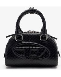 DIESEL - 1Dr Dome Python Leather Crossbody Bag - Lyst