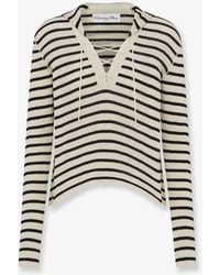 Dior - Dior Dioriviera Striped Linen And Silk Sweater - Lyst