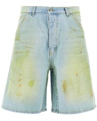 C.9.3 - Stained-Effect Denim Shorts - Lyst