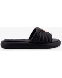 Pinko - Fiona Low Leather Sandals - Lyst
