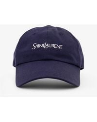 Saint Laurent - Cotton Hat With Embroidered Logo - Lyst