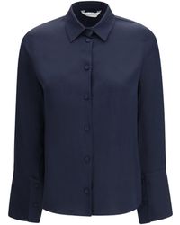 Max Mara Pure - Mxpvoliera Shirt Blu Marino - Lyst
