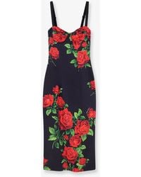 Dolce & Gabbana - Dolce & Gabbana Stretch Silk Dress - Lyst