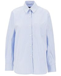 Emporio Armani - Striped Poplin Shirt - Lyst