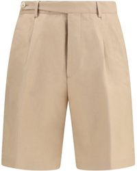 Brunello Cucinelli - Cotton And Linen Shorts - Lyst
