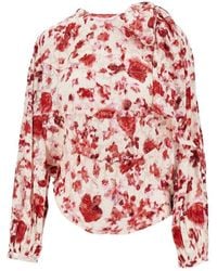 Isabel Marant - Printed Silk 'Firma' Blouse - Lyst