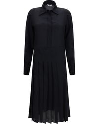 Fendi - Long Jacquard Silk Dress - Lyst
