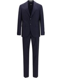 BOSS - Suit Striped Virgin Wool - Lyst
