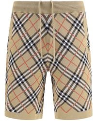 Burberry - Shorts Check Cotton Blend - Lyst