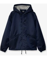 Stussy - Nylon Jacket With Back Lettering Logo - Lyst