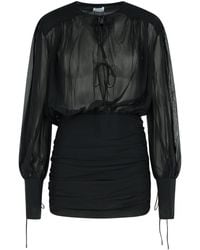 ANDAMANE - 'Yulia' Silk Mini Dress - Lyst