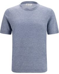 Brunello Cucinelli - Linen And Cotton Crewneck T-Shirt - Lyst