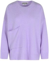 Colorush - 'Ziggy Boyfriend' Lilac Cashmere Blend Sweater - Lyst