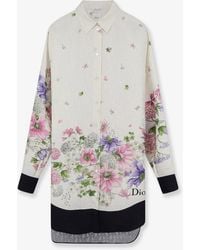 Dior - Dior Silk Shirt With Dior Hortensia Garden Print - Lyst