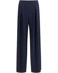 Max Mara Pure - Palude Wide-Leg Pants Blu Marino - Lyst