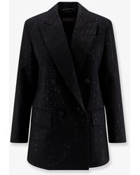 Max Mara - Appia Virgin Wool Blazer With Sequins - Lyst