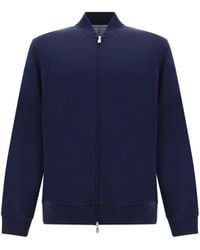 Brunello Cucinelli - Cotton Zip Sweatshirt - Lyst