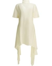 Alaïa - Alaïa Asymmetrical Short Dress - Lyst