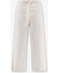Max Mara - Smmargento Vissuto Cotton Trousers - Lyst
