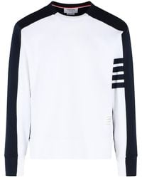 Thom Browne - 'Colorblock 4 Bar' And Cotton Sweatshirt - Lyst