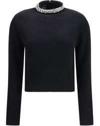 Pinko - Berlino Wool Sweater Nero Limousine - Lyst