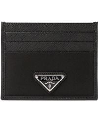 Prada - Re-Nylon And Saffiano Card Holder - Lyst