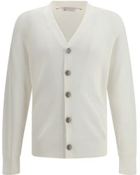 Brunello Cucinelli - Ribbed Cardigan - Lyst