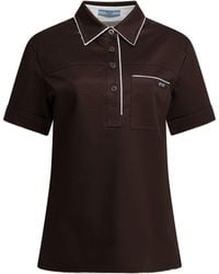 Prada - Lisle Thread Polo Shirt - Lyst