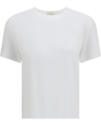 TOTEME - Crewneck Cotton T-Shirt - Lyst