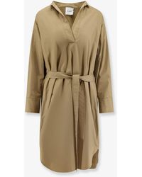 Nude - Cotton Dress With Belt - Lyst