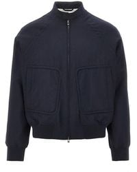 Emporio Armani - Light Wool Bomber Jacket - Lyst