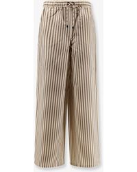 Max Mara - Mxmordine Cotton And Silk Trousers - Lyst
