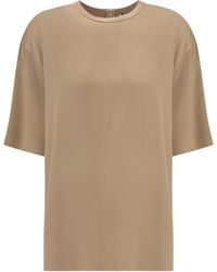 TOTEME - Satin T-Shirt - Lyst