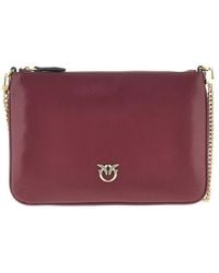 Pinko - Flat Classic Leather Pouch - Lyst