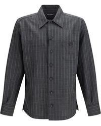 Dolce & Gabbana - Dolce & Gabbana Pinstripe Wool Shirt - Lyst