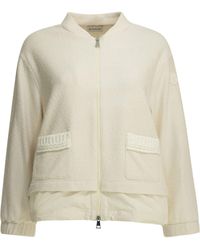 Moncler - Cotton Bouclé Bomber Jacket - Lyst