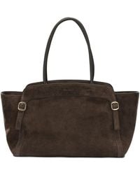 Santoni - Double Buckle Medium Shoulder Bag - Lyst