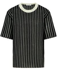 Jil Sander - 'Crochet' Cotton T-Shirt - Lyst