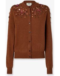Fendi - Wool And Cashmere Cardigan - Lyst