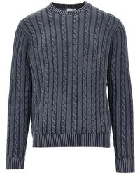 Aspesi - Cotton Cable Knit Sweater - Lyst