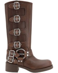 Miu Miu - Calf Leather Boots - Lyst